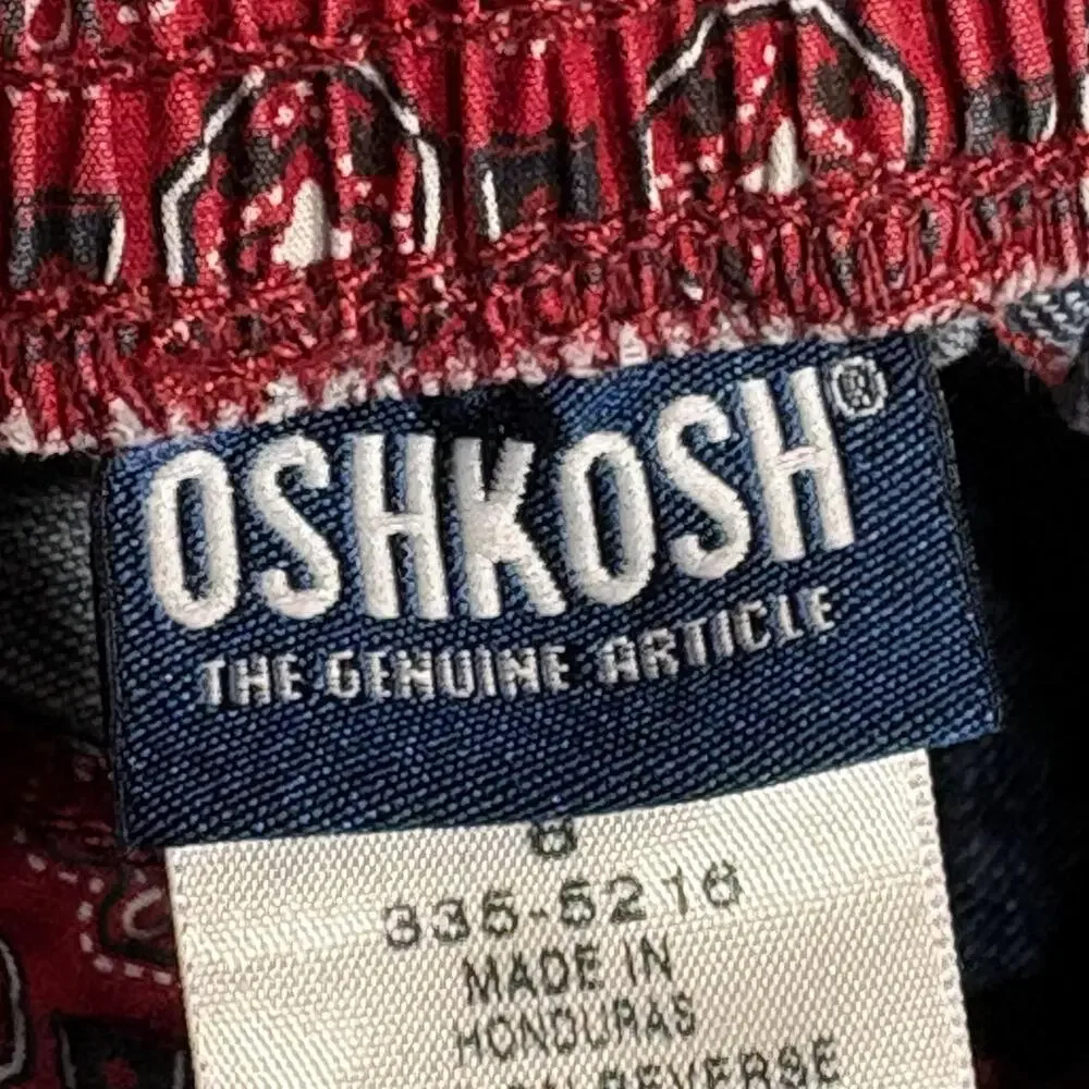 OshKosh B'gosh Shorts Boys 6 Blue Denim Jean Utility Elastic Waist New Tags